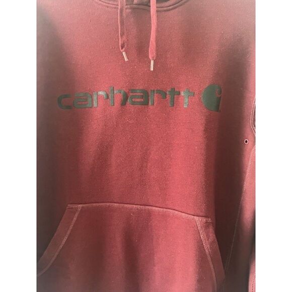 Carhartt Men Red Pullover Hoodie M - Picture 5 of 7